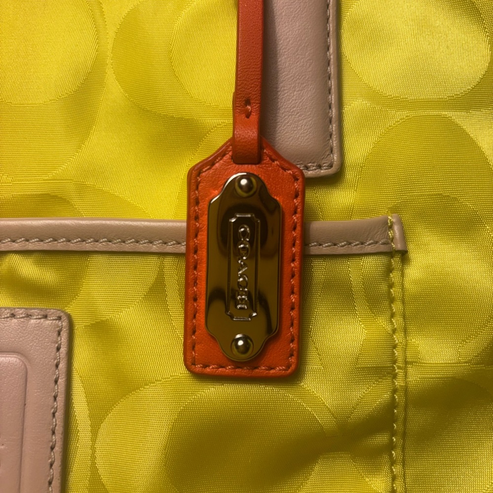 Coach Yellow Everyday Tote Bag - Picture 10 of 13